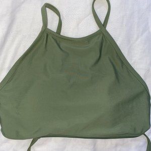 Aerie Olive Green Halter Top Bikini